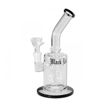 Бонг Black Leaf Bubbler Drum Percolator black - Бонги - Бонги стеклянные - Изогнутые бонги - Магазин бонгов бонгшоп.рф