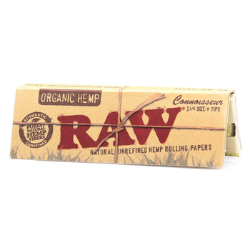 Бумажки Raw 1 &amp; 1/4 + Tips (organic hemp) - Бренд RAW - Магазин бонгов бонгшоп.рф